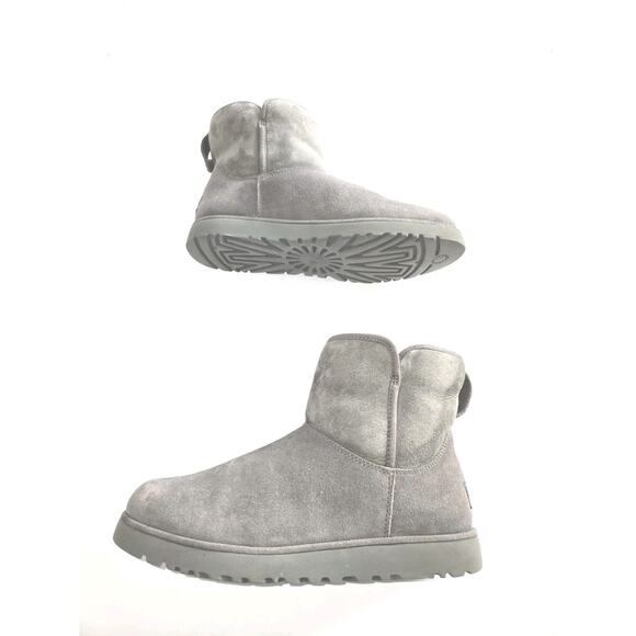 UGG Australia 1013437 Women's Cory Suede Ankle Sheepskin Boots Grey Size 8 - Picture 2 of 13